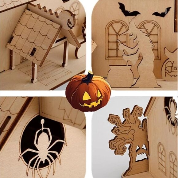 Diy Color Magic House Wooden Model Creative Arts and Crafts Set Gift on Birthday - Picture 4 of 5